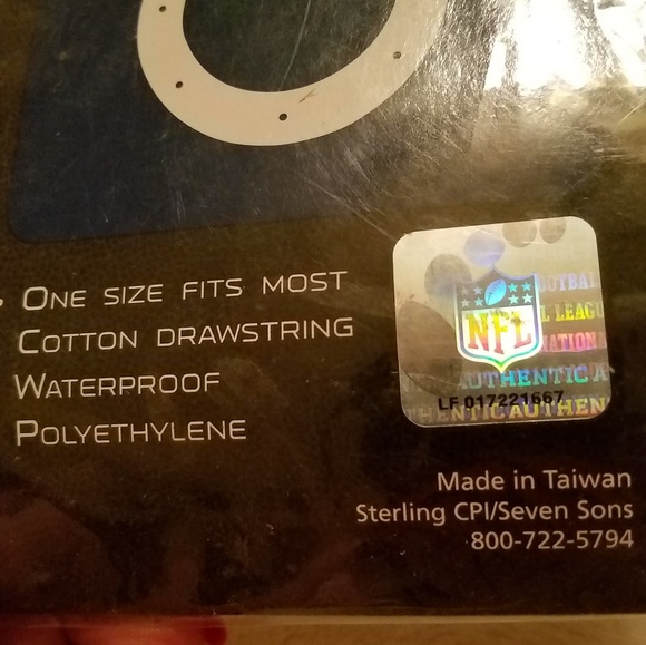 Authentic NFL COLTS hooded Rain jacket Poncho - Picture 2 of 3